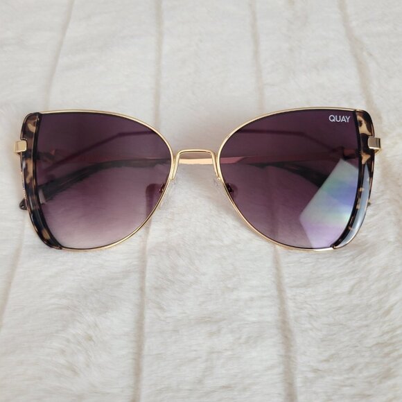 QUAY // ltd ed brown tortoise detail butterfly frame with brown fade lenses - Picture 2 of 15